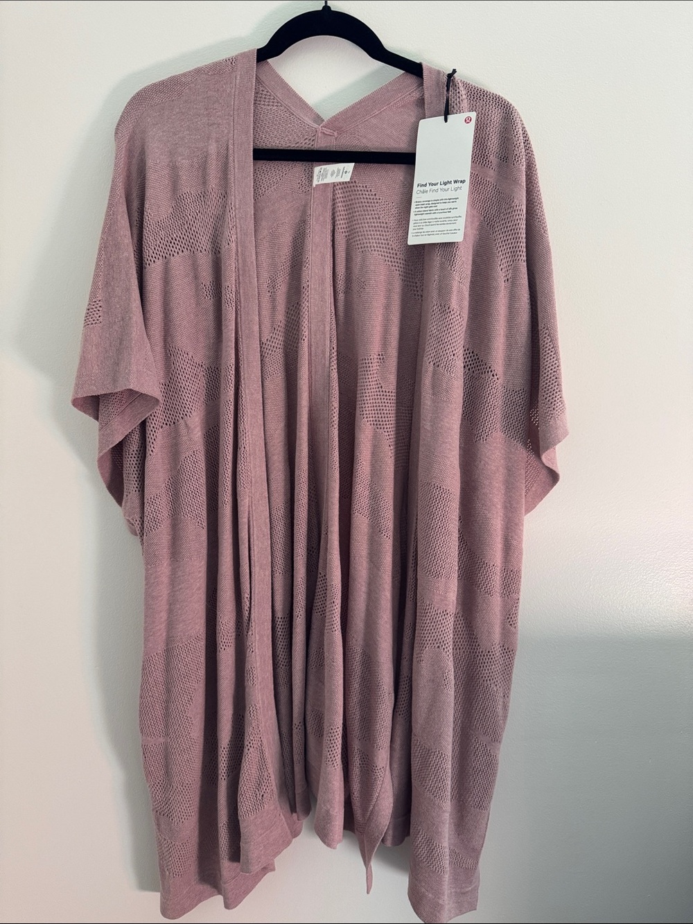 Lululemon Lightweight Open Stitch Wrap Cardigan in Dusty Rose